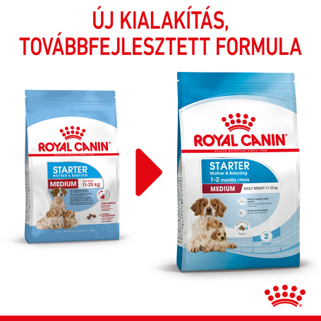 Royal Canin Medium Starter Mother & Babydog - Száraz táp közepes testű vemhes szuka és kölyök kutya részére 2 hónapos korig