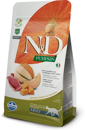 N&D Pumpkin Cat Grain Free kacsahússal, sütőtökkel és sárgadinnyével | Szuperprémium macskatáp