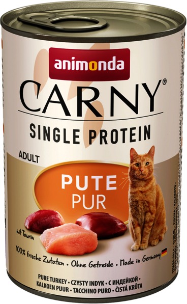 Animonda Carny Single Protein - Conservă cu carne pură de curcan pentru pisici
