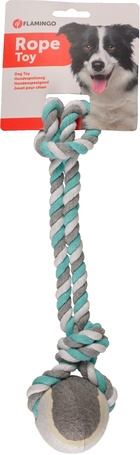 Flamingó kötél játék teniszlabdával kutyáknak