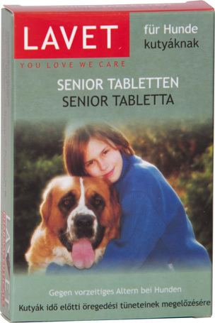 Lavet tabletta idős kutyák részére