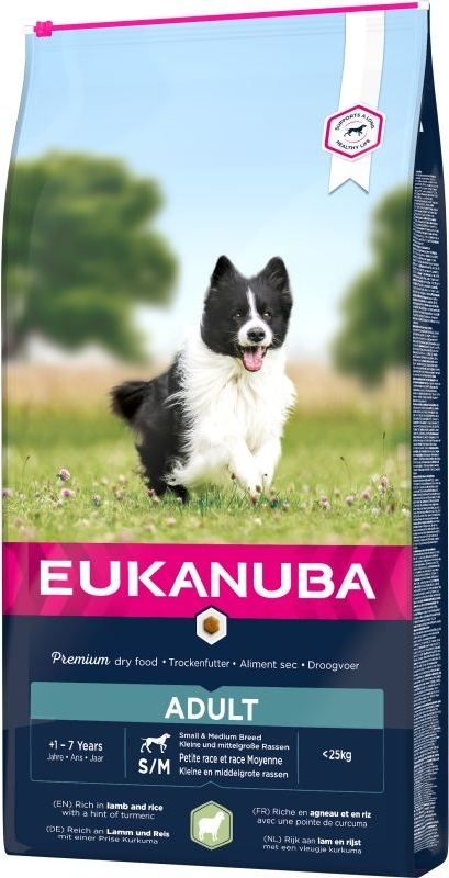 Eukanuba Adult All Breeds Lamb & Rice | Hrană cu miel pentru toate tipurile de câini | Hrană pentru câini sensibili