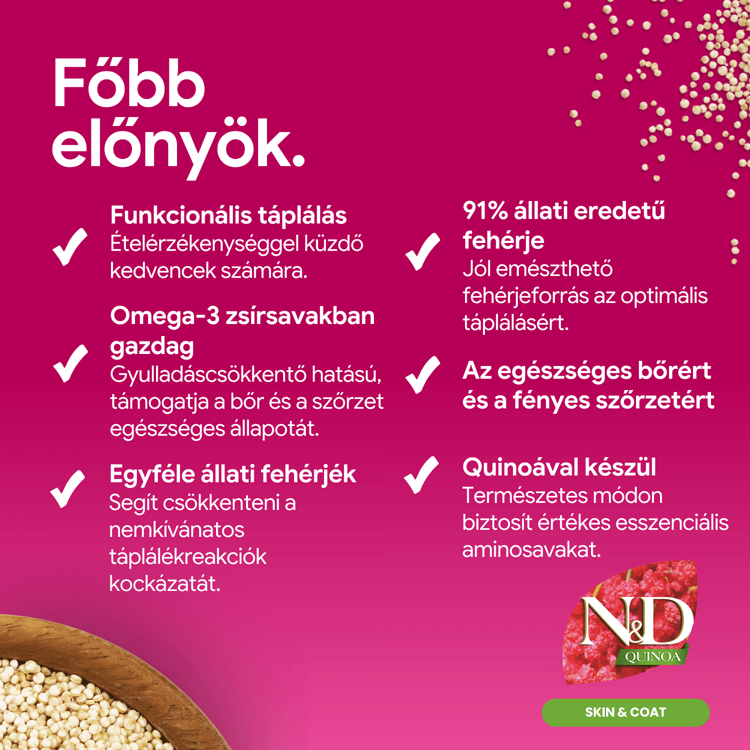 N&D Dog Grain Free Quinoa Skin & Coat Venison