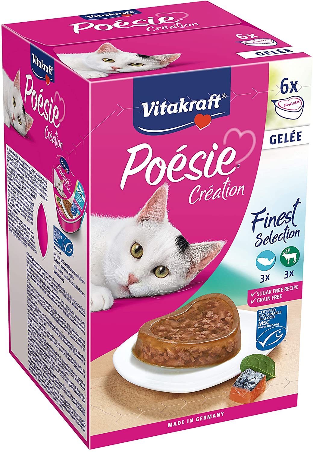 Vitakraft Poésie Multipack - Varietăți de hrană în aspic pentru pisici, la tăvițe
