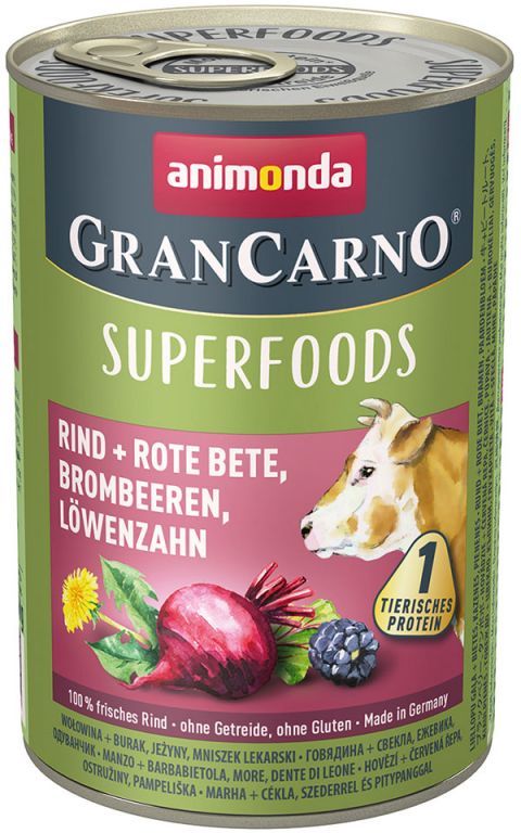 Animonda GranCarno Superfoods cu carne de vită și sfeclă roșie