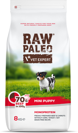 Raw Paleo Puppy Mini Monoprotein Fresh Beef