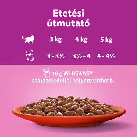Whiskas klasszikus tasakos válogatás, szószos, 80 x 85 g