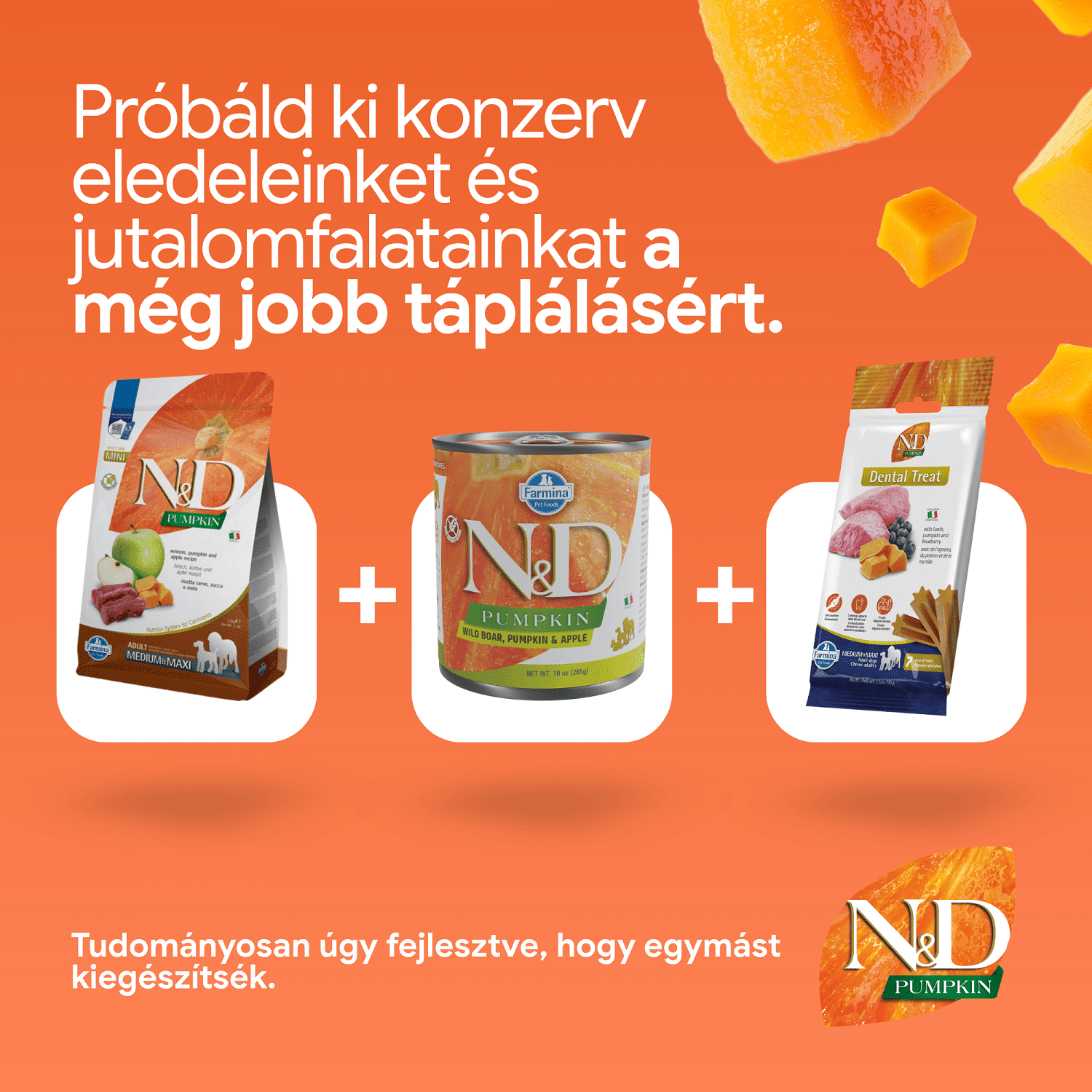 N&D Dog Grain Free Adult Medium/Maxi sütőtök, szarvas & alma szuperprémium kutyatáp