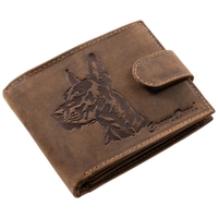 GreenDeed portofel din piele naturală cu model de câine
