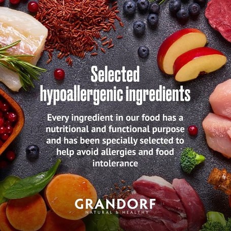 Grandorf Adult Low Grain Hypoallergenic Lamb & Turkey | Hipoallergén felnőtt kutyatáp bárányhússal és barna rizzsel