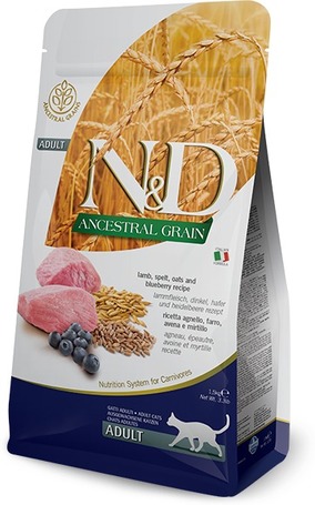N&D Cat Adult Lamb & Blueberry Ancestral Grain macskaeledel