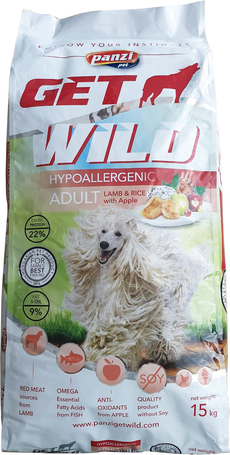 Panzi GetWild Dog Adult Hypoallergenic Lamb & Rice with Apple táp érzékeny kutyáknak