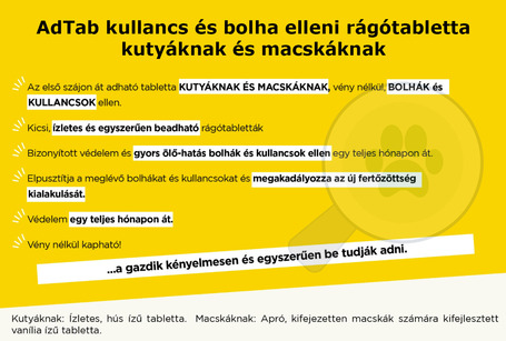 AdTab kullancs és bolha elleni rágótabletta kutyáknak