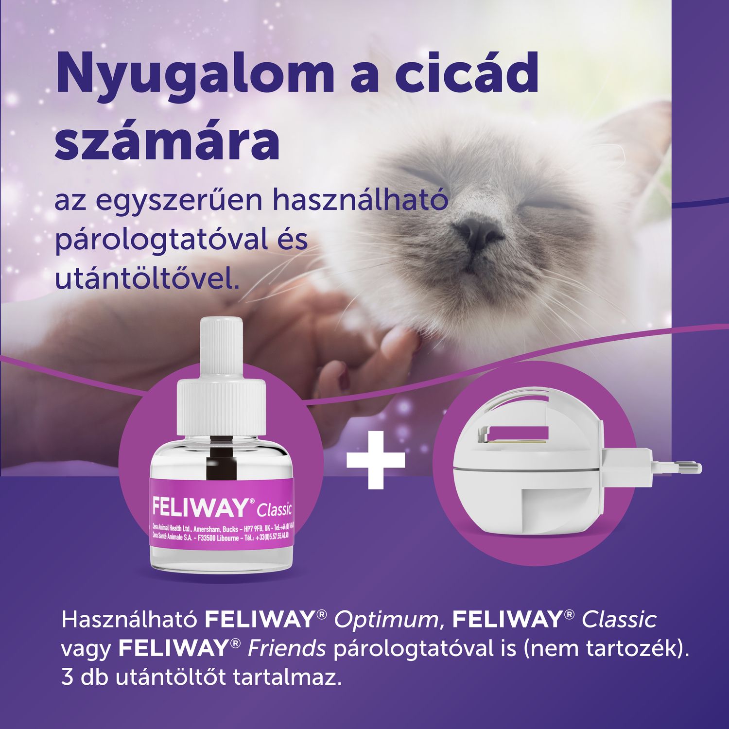 Feliway Classic nyugtató hatású párologtató macskáknak