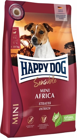 Happy Dog Mini Africa | Strucchúsos és burgonyás kutyaeledel kistestű kedvenceknek