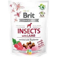 Brit Crunchy Snack cu proteină de insecte, miel și zmeură