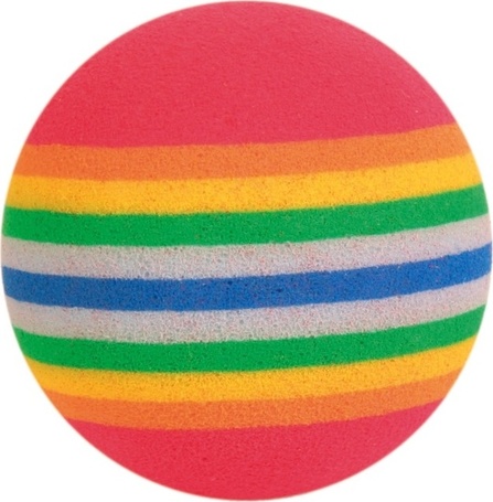 Trixie szivárvány mintás habszivacs labdák cicáknak (4 db labda / szett)