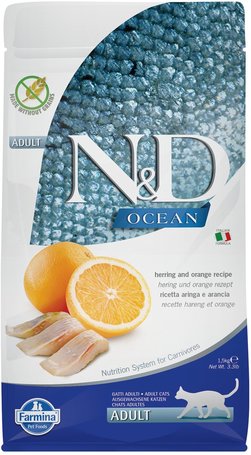 N&D Cat Ocean Adult Hering & Orange | Halas és narancsos macskaeledel