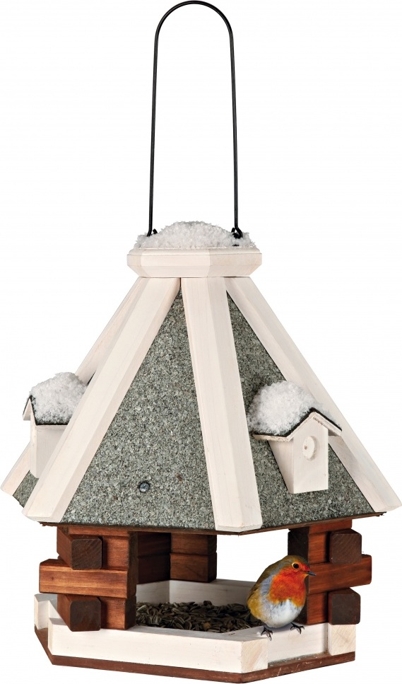 Trixie Natura căsuță de iarnă pentru hrănire păsări în aer liber, cu acoperiș lustruit