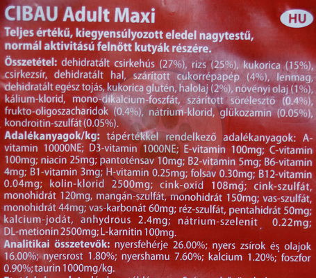 Cibau Adult Maxi szárazeledel nagytestű, felnőtt kutyák részére