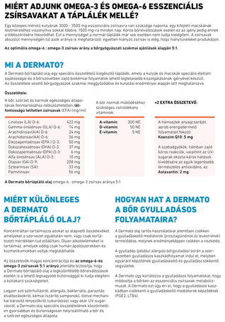 Dermato bőrtápláló olaj kutyáknak és macskáknak