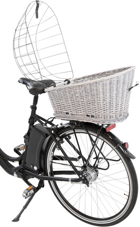 Trixie szürke fonott szállítókosár kerékpárra