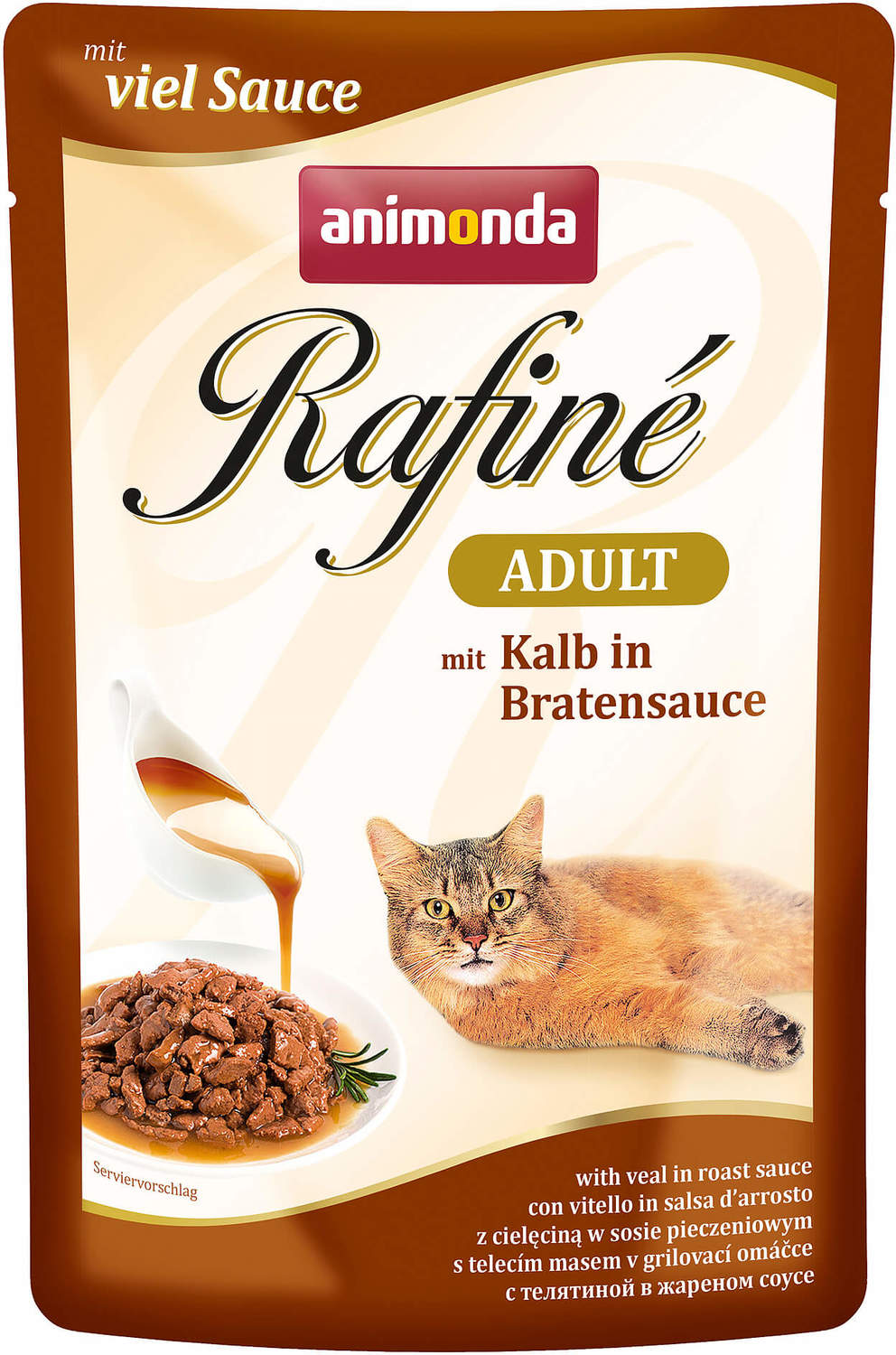 Animonda Cat Rafiné Soupe Adult pliculeţ cu vițel cu sos de friptură