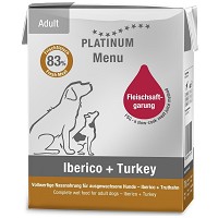 Platinum Menu Iberico + Turkey hrană umedă pentru câini