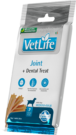 Vet Life Joint + Dental Treat, Medium & Maxi (7 db rágórúd) 100 g