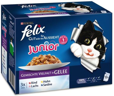 Felix Fantastic Junior aszpikos eledel kölyökmacskáknak