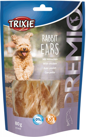 Trixie Premio Rabbit Ears - Csirkehússal töltött nyúlfül kutyáknak