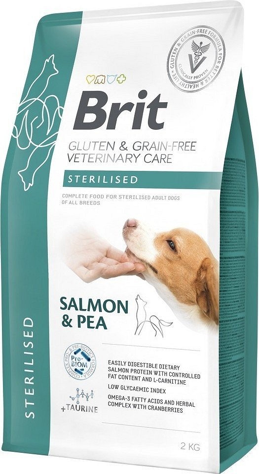 Brit GF Veterinary Diets Dog Sterilised somon, mazăre - zoom