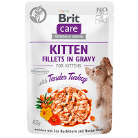 Brit Care Cat Kitten file de curcan în sos 85 g