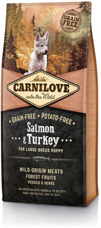 CarniLove Puppy Large Salmon & Turkey száraztáp nagytestű kölyökkutyáknak