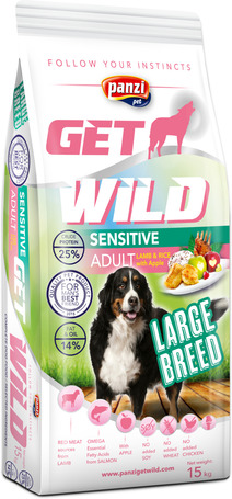 GetWild Dog Adult Large Breed Sensitive Lamb & Rice with Apple