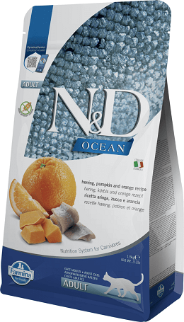 N&D Ocean Cat Grain Free heringgel, sütőtökkel és naranccsal