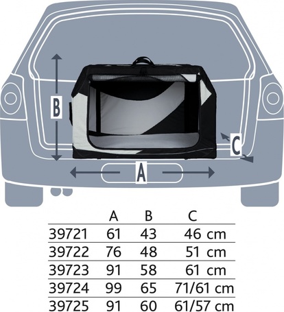 Trixie Vario könnyített fémvázas poliészter szállítóbox