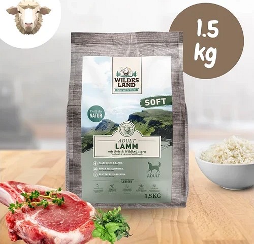 Wildes Land Soft félnedves monoprotein táp báránnyal