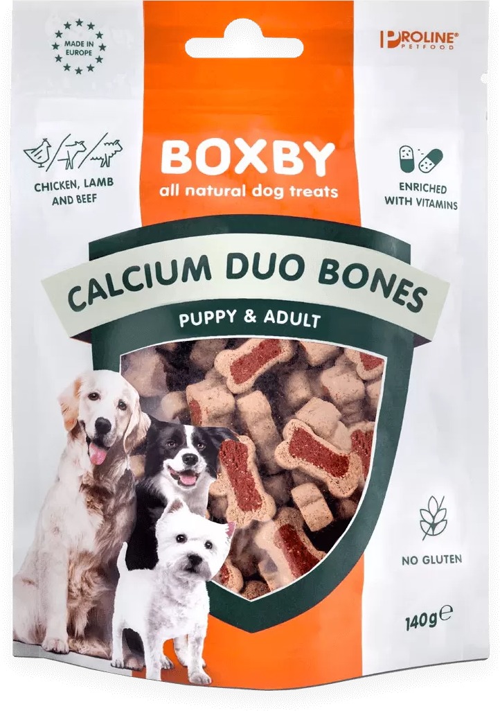 Boxby Calcium Duo Bones - Recompensă pentru câini pentru întărirea oaselor și articulațiilor - zoom