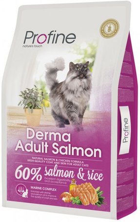 Profine Cat Derma Adult Salmon | Szőrzet és bőr ápoló felnőtt macskatáp
