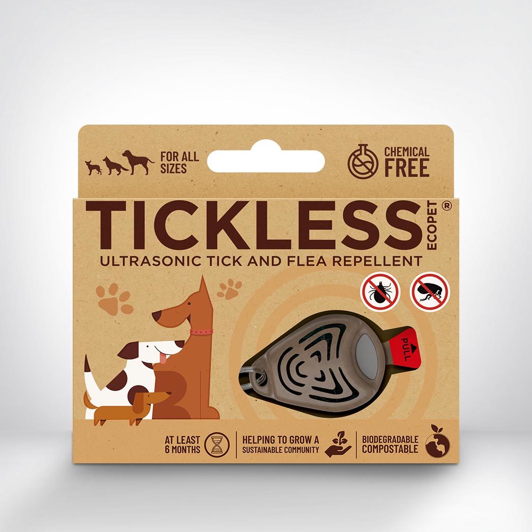 Tickless Ecopet, repelent cu ultrasunete împotriva căpușelor și puricilor pentru animale, fabricat din materiale biodegradabile
