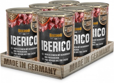 Belcando Iberico sertéshúsos, csicseriborsós és vörösáfonyás konzerv kutyáknak