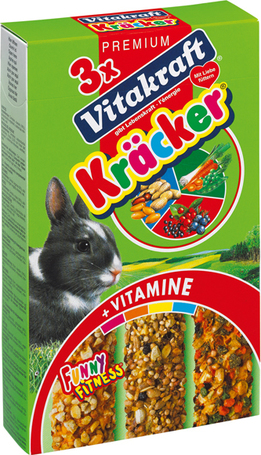 Vitakraft Kracker Mix zöldséges, mogyorós, erdei gyümölcsös tripla rúd nyúlnak