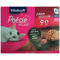 Vitakraft Poésie Farm szószos válogatás macskáknak - Alutasakos multipack (4 x 2 x 85 g)