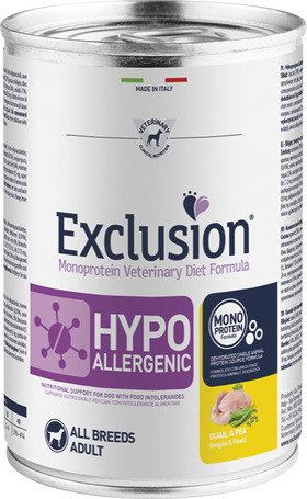 Exclusion Hypoallergenic Quail & Pea All Breeds