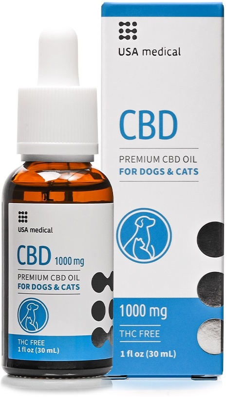 USA Medical ulei premium CBD pentru câini și pisici - zoom