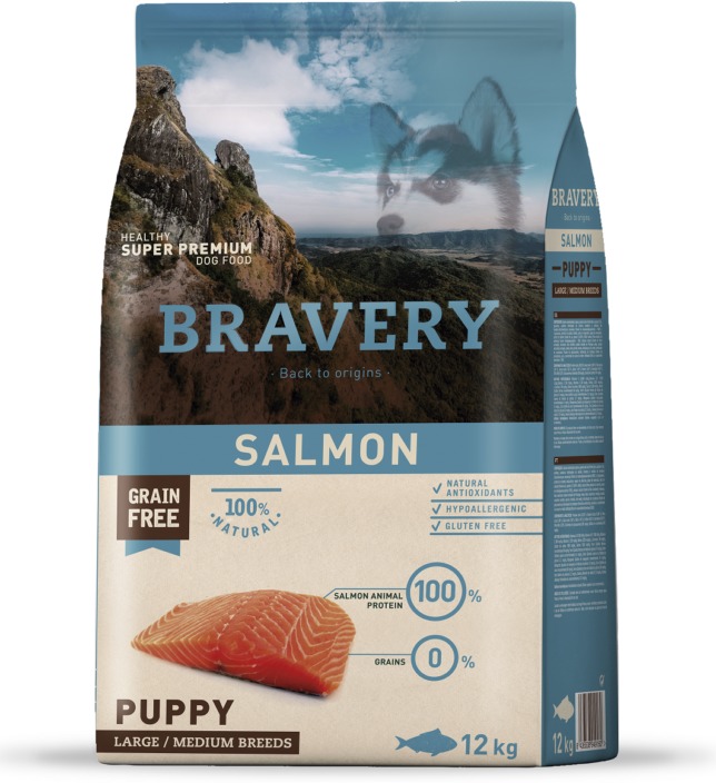 Bravery Dog Puppy Medium/Large Grain Free Salmon