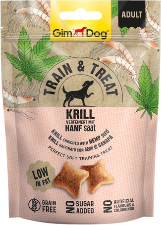 GimDog Train & Treat Krill & Hanfsaat tréning jutifalat