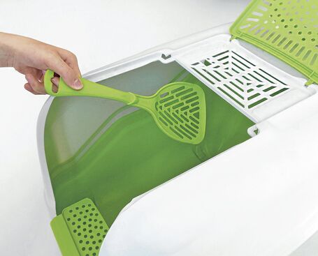 Netta Maxi kabrió tetős, könnyen tisztítható macska WC