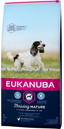 Eukanuba Mature & Senior Medium | Szuperprémium kutyaeledel idős kutyáknak | Közepes testméretű fajtáknak